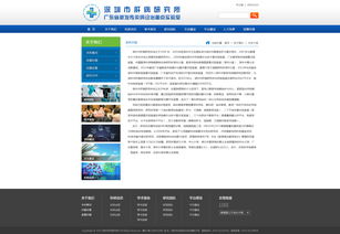 科技与医研的完美融合 深圳市肝病研究所网站效果图设计解析